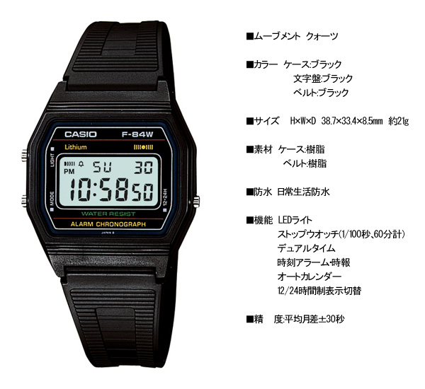 casio f 84 w