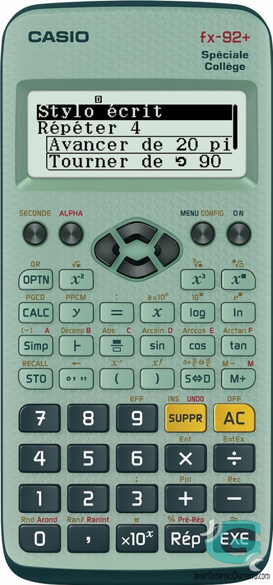 Casio fx-92+ spéciale collège. La Classwiz que se puede programar en Logo
